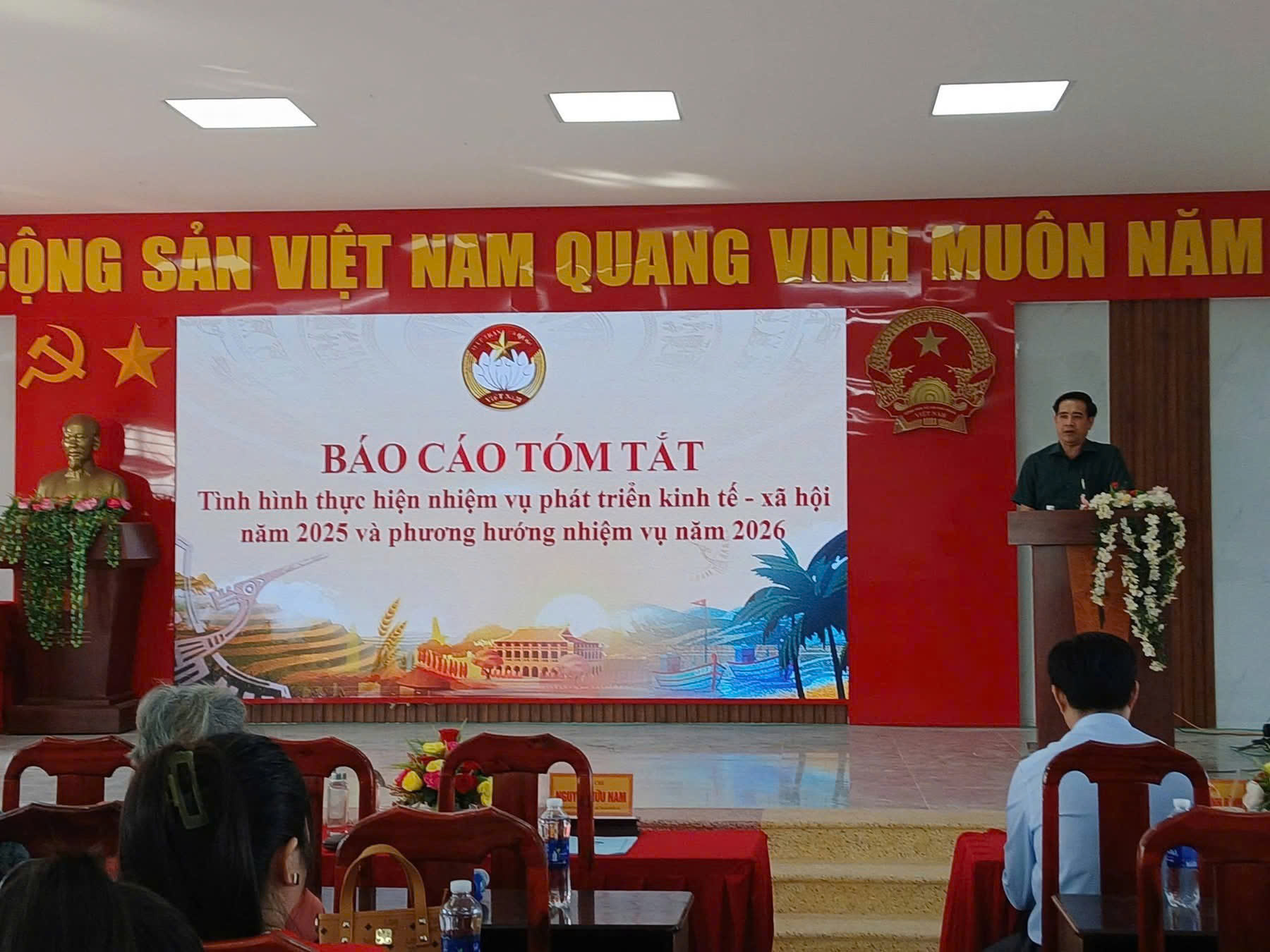 Ảnh tại hội nghị tổng kết công tác mặt trận và các tổ chức chính trị - xã hội năm 2025